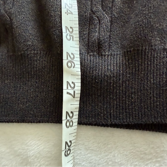 Alex Cannon 1/4 Zip Sweater Size XL Classic Look with Elbow Patches Brown - Picture 9 of 12